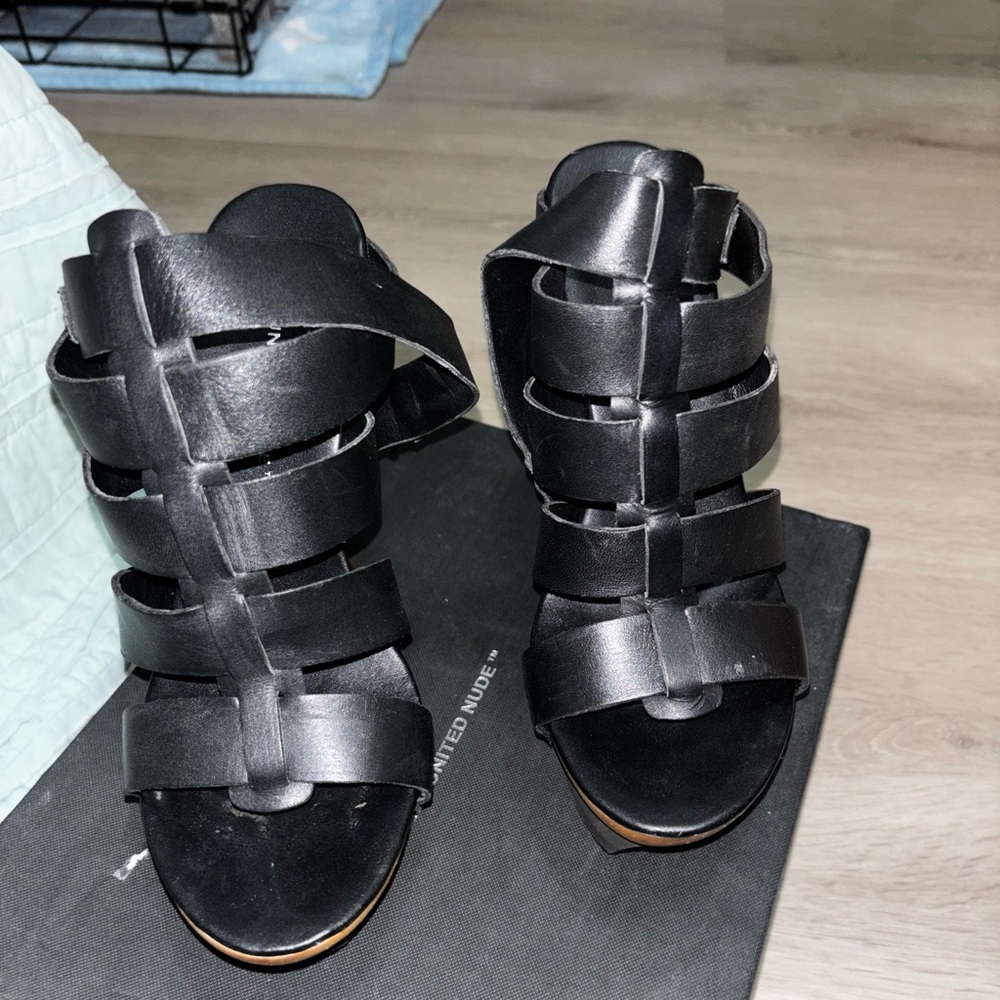 United Nude UN Abstract Rom Architectural Platform Heels Avant Garde EU 39 - Picture 10 of 11
